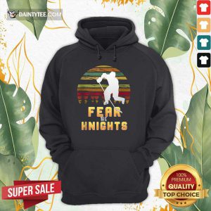 Goaltender Golden Ice Hockey Fear The Knight Vintage Hoodie