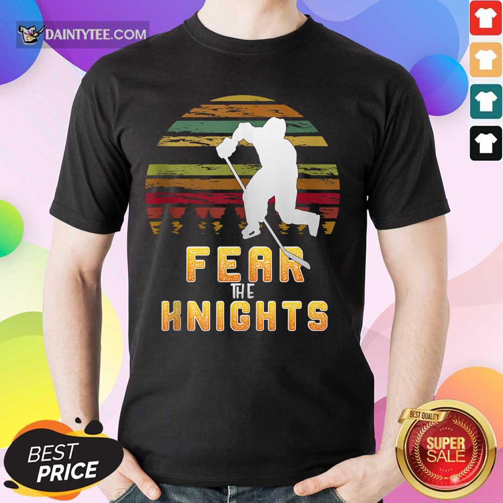 Goaltender Golden Ice Hockey Fear The Knight Vintage Shirt