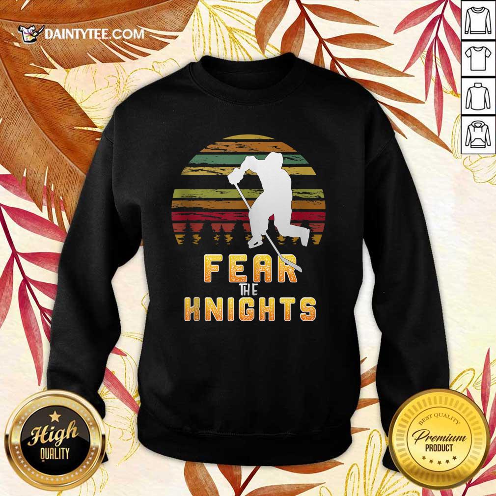 Goaltender Golden Ice Hockey Fear The Knight Vintage Sweater Goaltender Golden Ice Hockey Fear The Knight Vintage Sweater