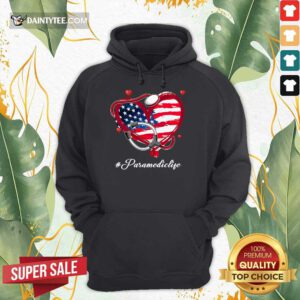 Heart American Flag Paramedic Hoodie