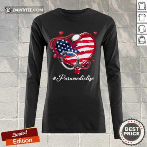 Heart American Flag Paramedic Long-sleeved