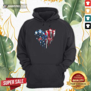 Heart Turtles American Flag Hoodie