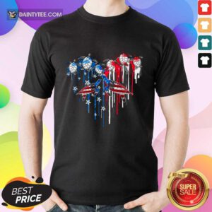 Heart Turtles American Flag Shirt