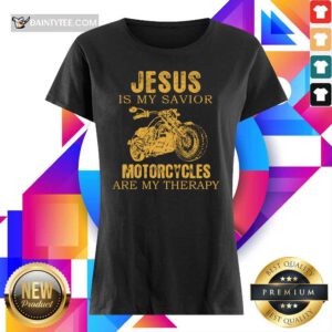 Jesus Is My Savior Motorcycles Ladies Tee