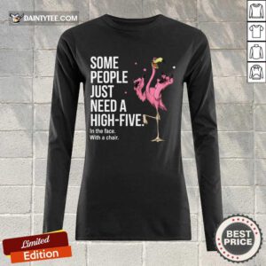 Just Need A High Five Flamingo Long-sleeved