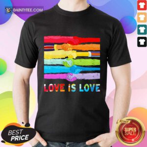 LGBT Love Is Love Hold Hand Shirt