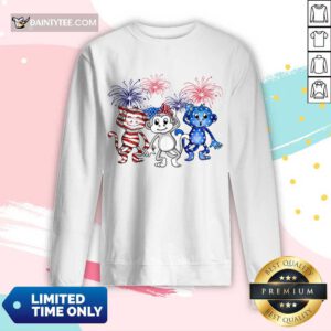 Monkey Firework American Flag Long-sleeved