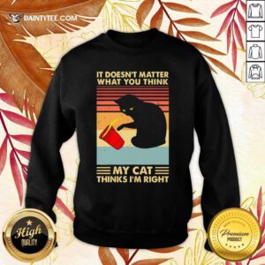 My Cat Thinks I'm Right Vintage Sweater