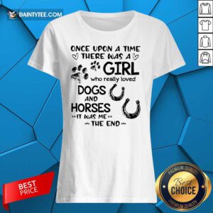 Once Upon A Time Girl Dogs And Horse Ladies Tee