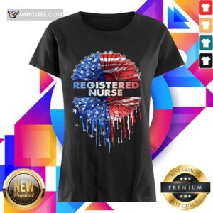 Registered Nurse American Flag Ladies Tee