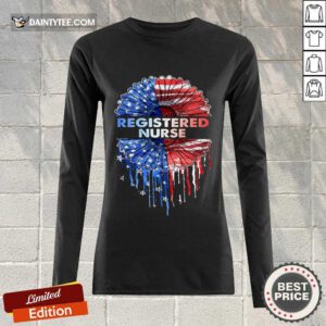Registered Nurse American Flag Long-sleeved