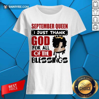 September Queen I Just Thank God Ladies Tee