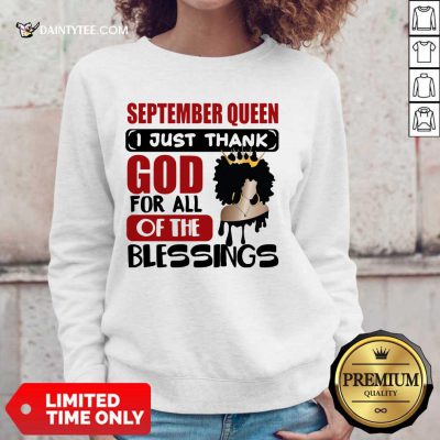 September Queen I Just Thank God Sweater