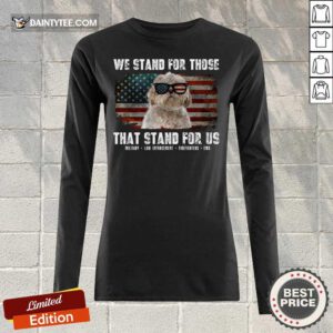 Shih Tzu We Stand For Flag Long-sleeved