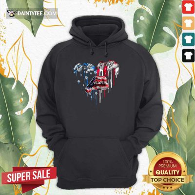 Sloth Heart American Flag Hoodie