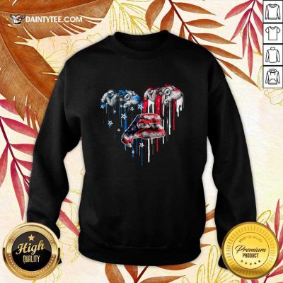 Sloth Heart American Flag Sweater