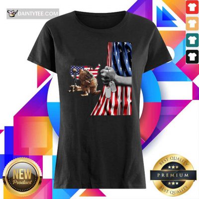 Veteran DD214 American Flag Ladies Tee