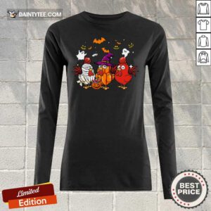 Witch Chicken Scary And Cute Halloween Long-sleeved