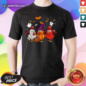 Witch Chicken Scary And Cute Halloween Shirt