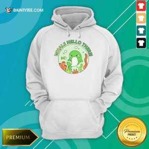Whale Hello There Cute Cartoon Light Green Orca Whale Hoodie