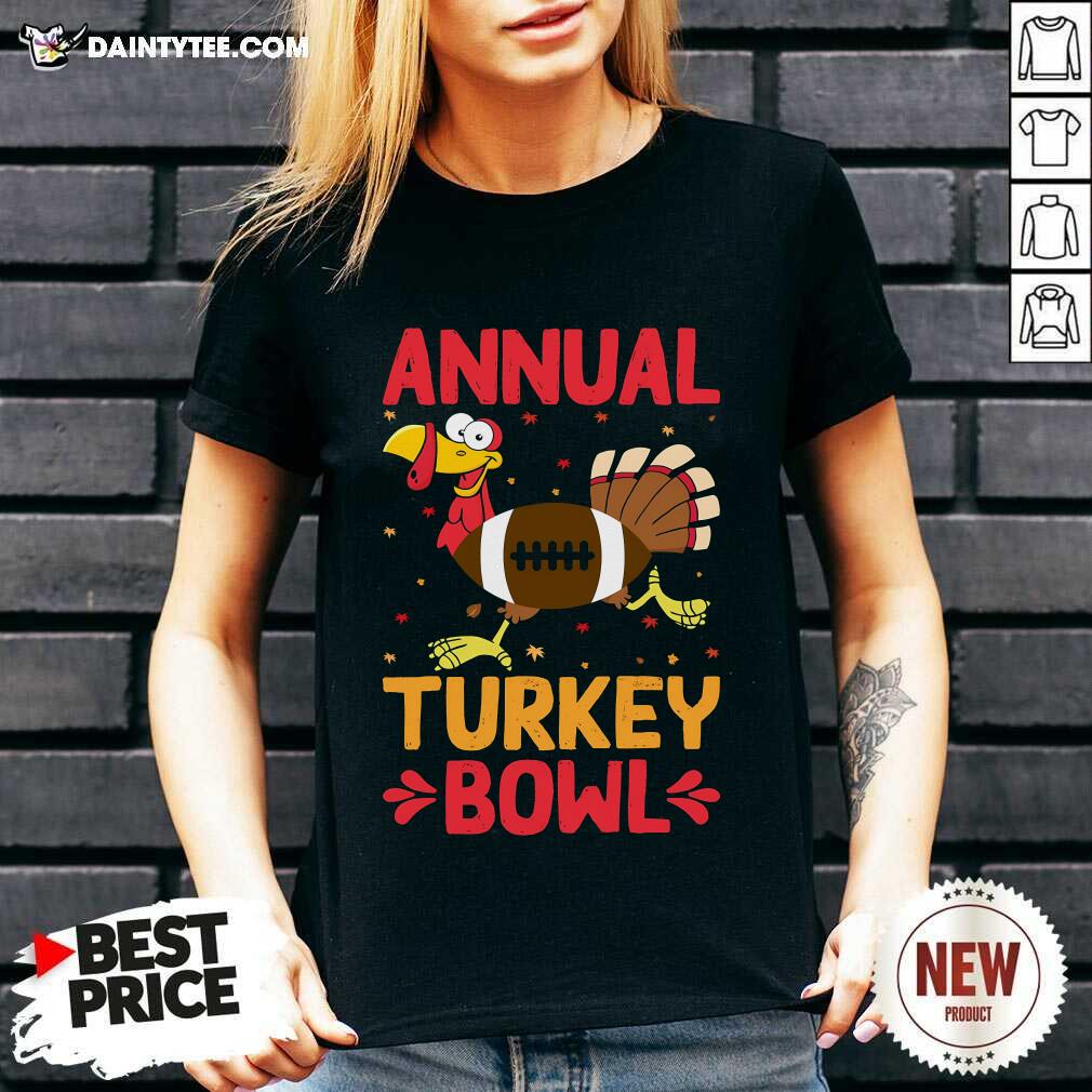 Awesome Annual Turkey Bowl Funny Thanksgiving V-neck