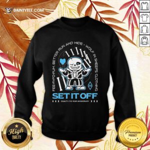 Original Set It Off Duality 10 Year Anniversary Undertale Sans Skeleton Sweater