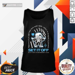 Original Set It Off Duality 10 Year Anniversary Undertale Sans Skeleton Tank-top