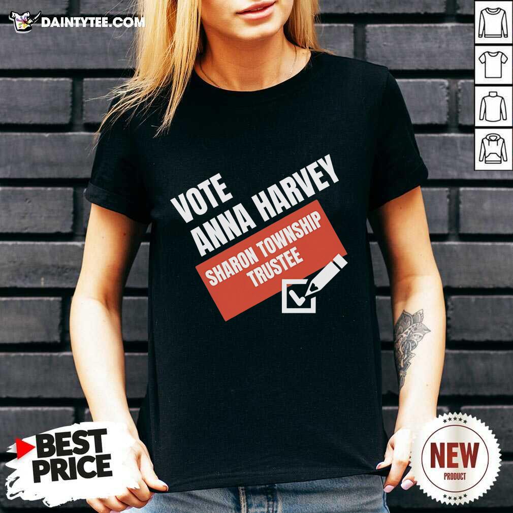 Pretty Anna Harvey For Sharon Township V-neck