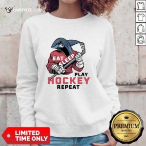 Awesome Eat Sleep Play Hockey Repeat Shark Sweater