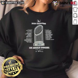 Awesome Los Angeles Dodgers Blue Heaven 2024 Champions sweatshirt featuring team logo and vibrant blue design.