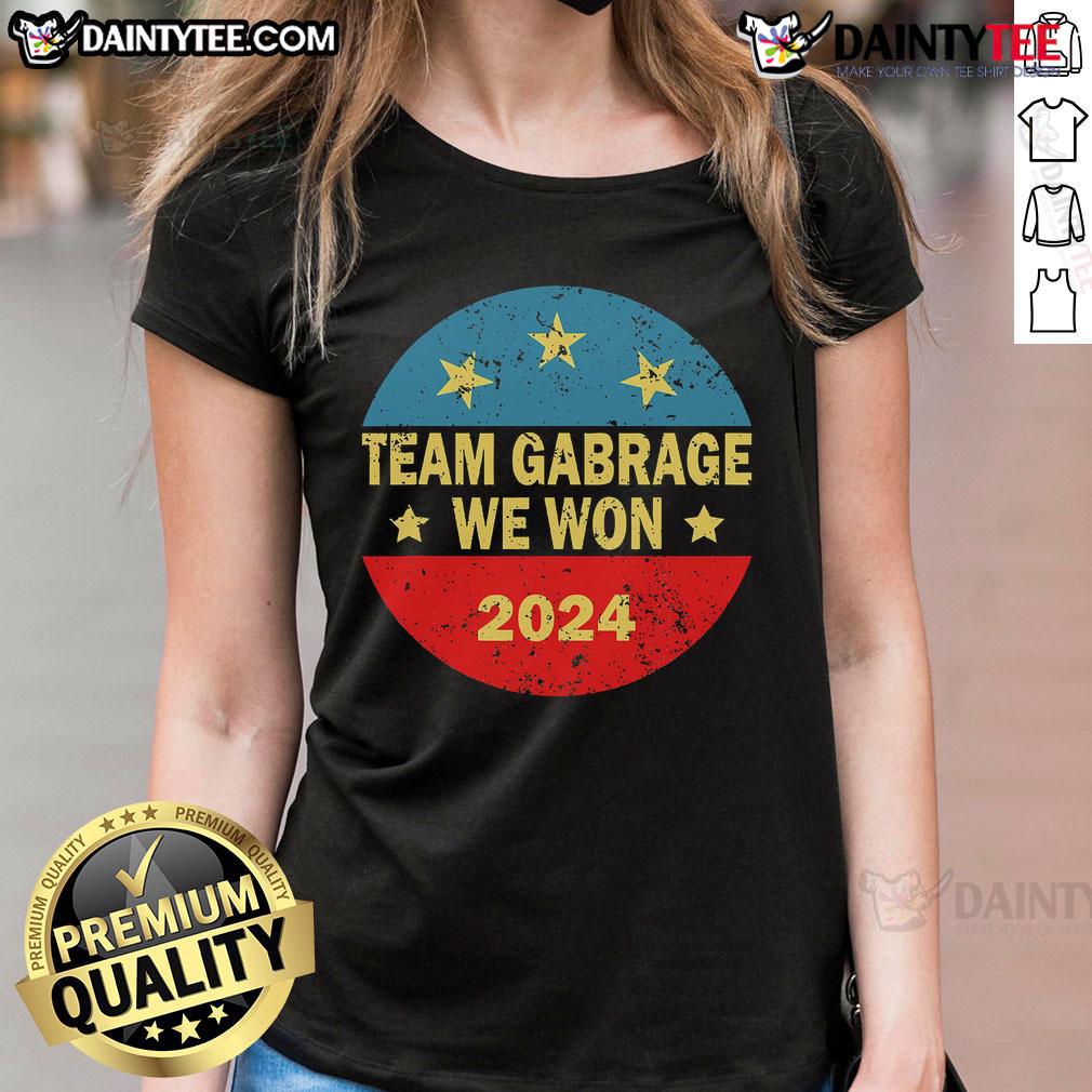 Awesome Team Garbage for Trump 2024 Elections Ladies Tee featuring bold design and vibrant colors for supporters.
