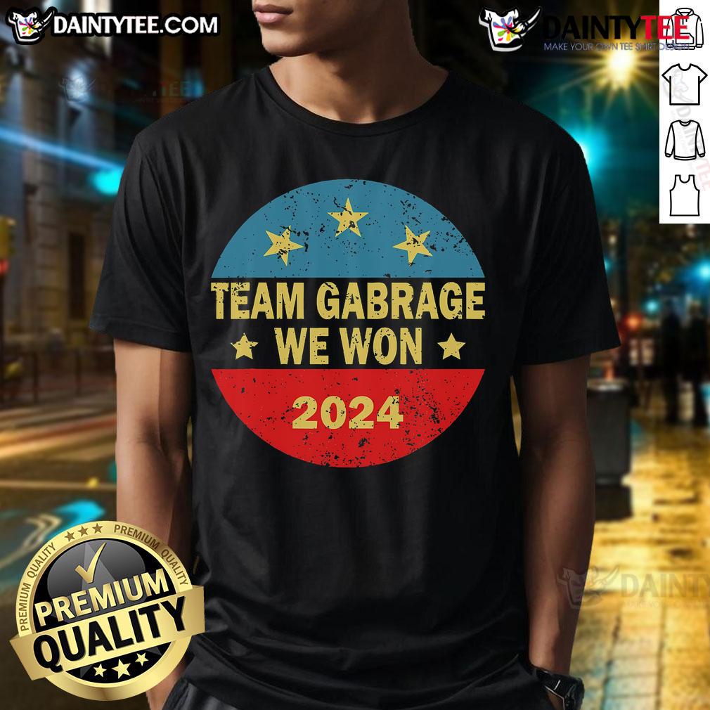 Alt Text: Awesome Team Garbage T-Shirt for Trump 2024 Elections featuring bold graphics promoting Team Garbage support.