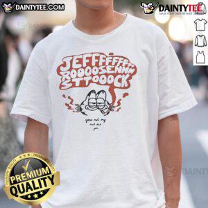 Alt Text: Official Poisoncitye Jeff Rosenstock Garf T-Shirt featuring bold graphic design and vibrant colors, perfect for fans.