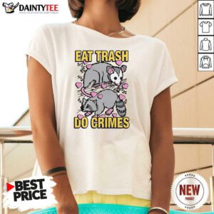 Premium Cute Raccoon Eat Trash Do Crimes V-neck