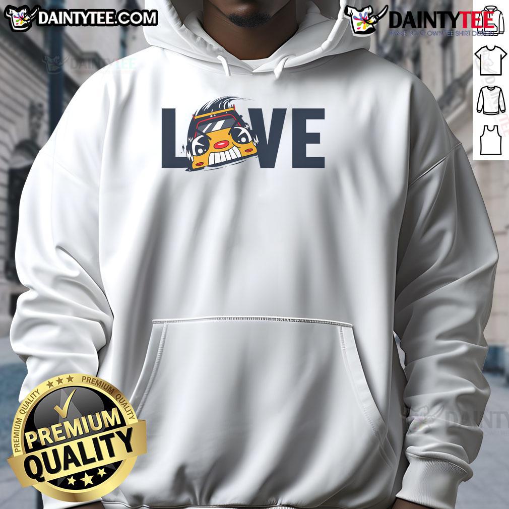 Adorable hoodie featuring a cute slot car design, perfect for slot car enthusiasts and rc car lovers.