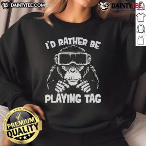 Funny gorilla gaming in VR meme on a cozy sweatshirt, perfect for gamers who love humor and comfort.