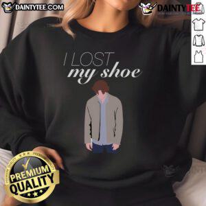 Funny 'I Lost My Shoe' Sam Winchester sweatshirt, showcasing a playful design inspired by the beloved Supernatural character.