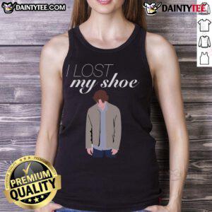 Funny 'I Lost My Shoe' Sam Winchester tank top featuring a humorous design and stylish graphics for fans of Supernatural.