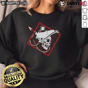 Funny welder skull design on a MIG welding sweatshirt, perfect for welding enthusiasts and humor lovers.