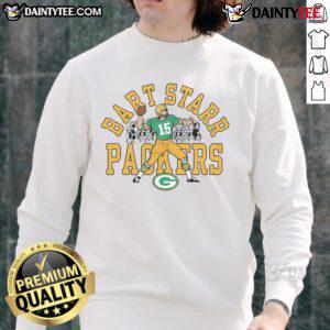 Good Packers Homage 15 The Starr Sweatshirt featuring a vintage design paying tribute to football legend Bart Starr.