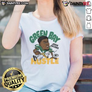 Good Packers Homage 8 Josh Jacobs Ladies Tee featuring vibrant graphics and comfortable fit for female fans.