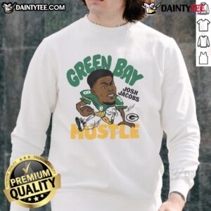Good Packers Homage 8 Josh Jacobs sweatshirt featuring a stylish design for fans of football and sports apparel.