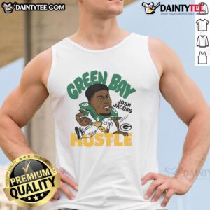 Josh Jacobs tank top from Good Packers Homage 8 featuring bold graphics, perfect for fans and sports enthusiasts.