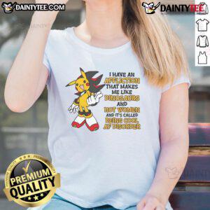 Awesome Cool AF Disorder Shadowchu Pikachu Shadow The Hedgehog Ladies Tee featuring vibrant graphics and stylish design.
