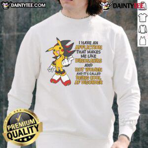 Awesome Cool AF Disorder Shadowchu Pikachu Shadow The Hedgehog sweatshirt featuring vibrant graphics and stylish design.