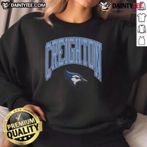 Alt Text: Awesome Creighton Blue Jays walk sweatshirt featuring vibrant team colors and logo, perfect for game day wear.