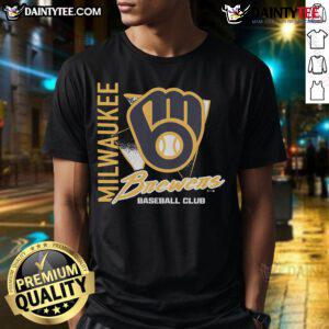 Awesome Milwaukee Brewers Side Arm Baseball Club T-Shirt featuring team logo and vibrant colors for fans and players.