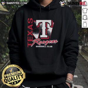 Awesome Texas Rangers Side Arm Baseball Club Hoodie in navy blue, featuring team logo and stylish design for fans.