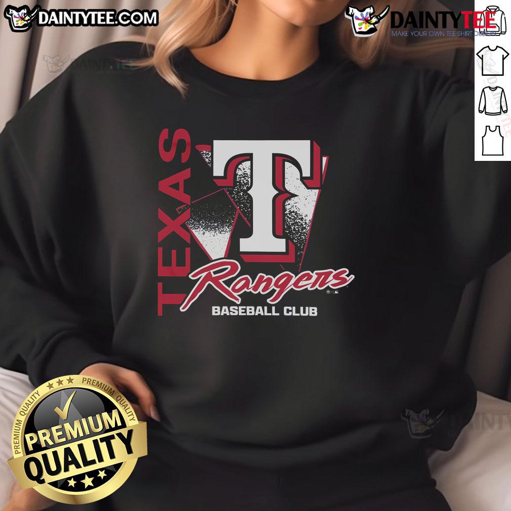 Awesome Texas Rangers Side Arm Baseball Club Sweatshirt featuring bold team logo and sporty design, perfect for fans.