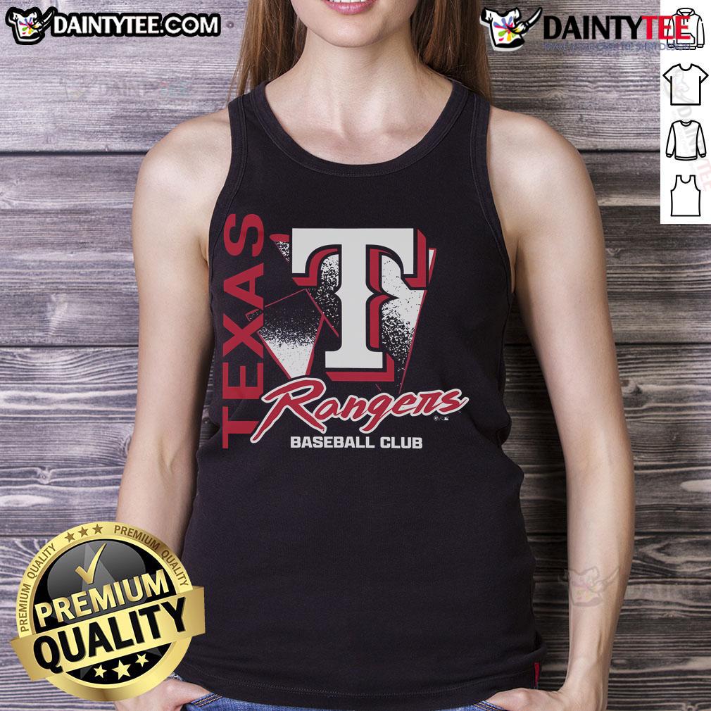 Awesome Texas Rangers side-arm baseball club tank top featuring vibrant team colors and stylish design for fans.